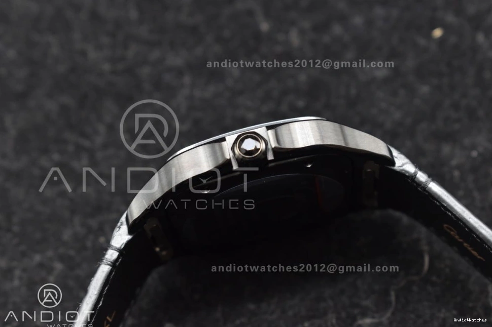 on Strap BVF Black 1046 Cartier MIYOTA de Black 1:1 Dial ZeroBulk Best 40mm Santos Edition Leather PVD 0415